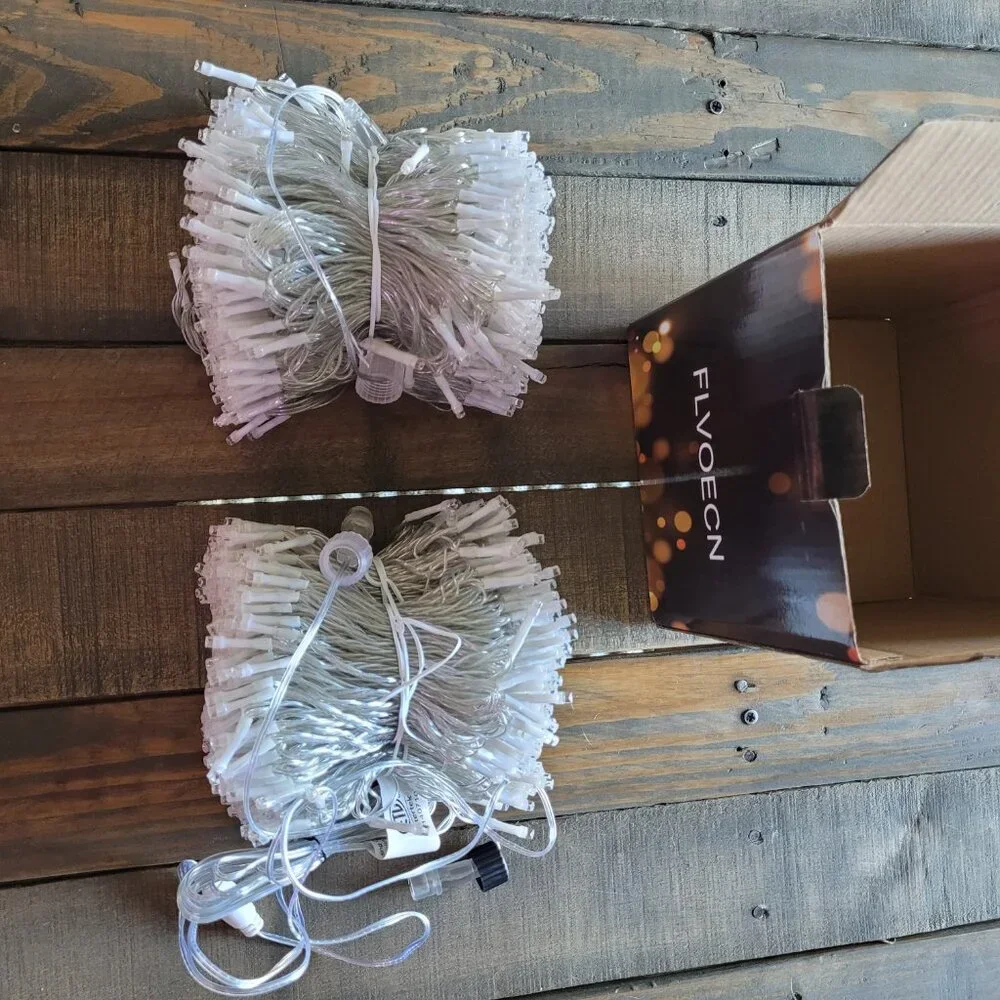 Outdoor Fairy Lights Waterproof, Plug in String Lights with 8 Modes